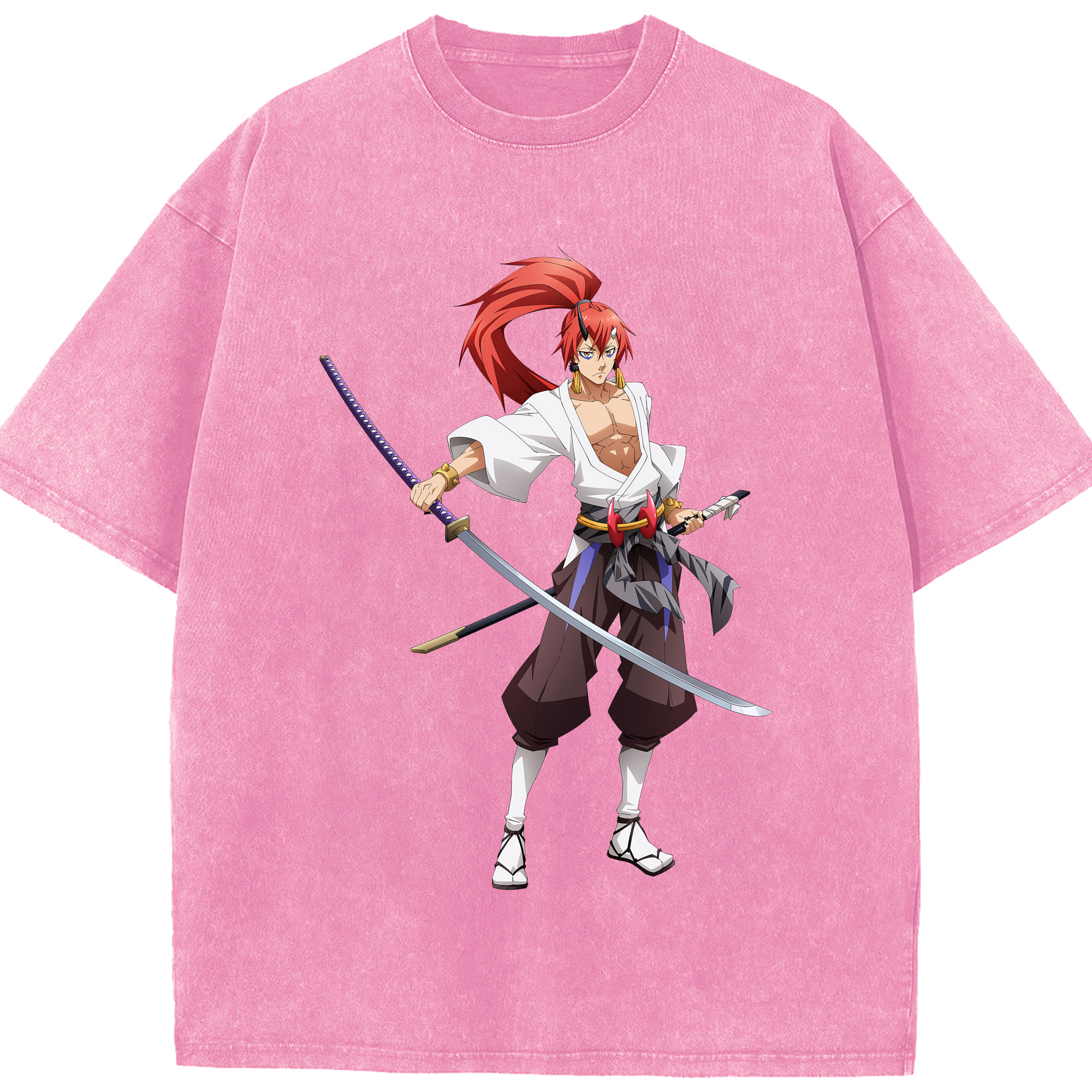 （画像用） 転スラ Regarding Reincarnated to Slime 綿100% ヴィンテージ風 半袖Tシャツ（フロントプリント）